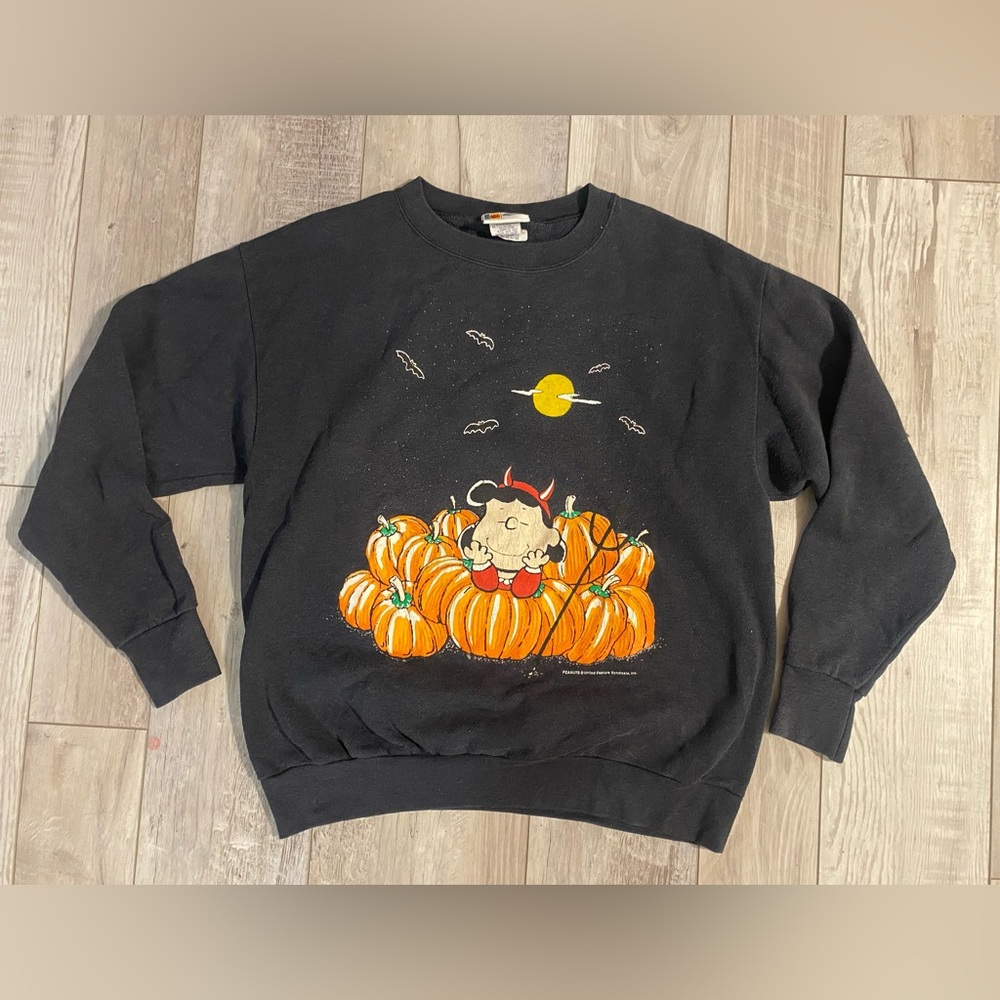 Vintage Peanuts Lucy Halloween Sweater XL